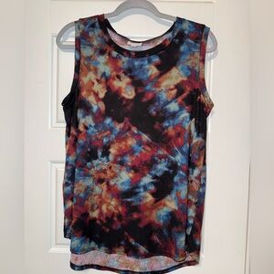 LuLaRoe Multicolor Tie-Dye Tank Top